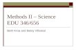 Methods II â€“ Science EDU 346/656