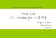 EMIS 101 - An Introduction to EMIS
