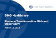 DHG Healthcare Revenue Transformation: Risk and Opportunity