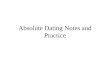 Absolute Dating Notes and Practice