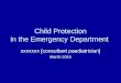 Child Protection in the Emergency Department