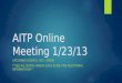 AITP  Online  Meeting  1/23/13