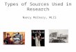 Types of Sources Used in Research