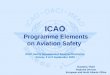 ICAO  Programme Elements on Aviation  Safety