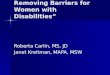 “Project Accessibility: Removing Barriers for Women with Disabilities”