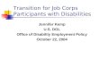 Transition for Job Corps Participants with Disabilities