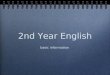 2nd Year English
