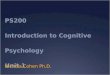 PS200  Introduction to Cognitive Psychology Unit 1