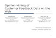 Opinion Mining of  Customer Feedback Data on the Web