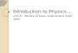 Introduction to Physics…