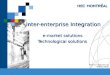 Inter-enterprise Integration e-market solutions  Technological solutions