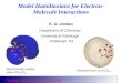 Model Hamiltonians for Electron-Molecule Interactions