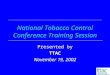 National Tobacco Control Conference Training Session