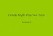 Greek Myth Practice Test