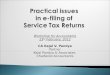 Practical issues  in e-filing of  Service Tax Returns