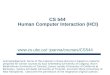 CS 544  Human Computer Interaction (HCI)
