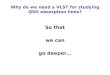 Why do we need a VLST for studying QSO absorption lines?
