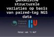 Detectie van genomische structurele variaties op basis van paired-tag NGS data