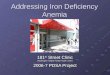 Addressing Iron Deficiency Anemia