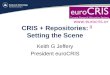 CRIS + Repositories: Setting the Scene