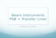 Beam Instruments PSB + Transfer Lines