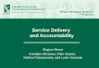 Service Delivery  and Accountability