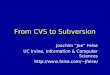 From CVS to Subversion