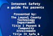 Internet Safety a guide for parents