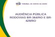 AUDIÊNCIA PÚBLICA RODOVIAS BR-364/RO E BR-429/RO