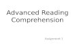 Advanced Reading Comprehension