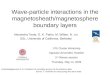 Wave-particle interactions in the magnetosheath/magnetosphere boundary layers