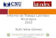 Informe de Trabajo  Latindex -Nicaragua 2010 Ruth Velia Gómez