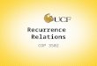 Recurrence  Relations