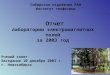 Отчет лаборатории электромагнитных полей за 2003 год
