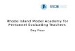 Rhode Island  Model Academy  for Personnel Evaluating Teachers