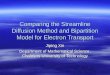 Comparing the Streamline Diffusion Method and Bipartition Model for Electron Transport