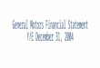 General Motors Financial Statement Y/E December 31, 2004