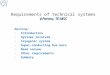 Requirements of technical systems V.Parma , TE-MSC