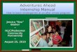 Adventures Ahead  Internship Manual  How to teach kindergarten at an after school program