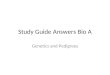 Study Guide Answers Bio A