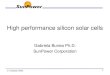 High performance silicon solar cells