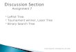 Discussion Section Assignment 7