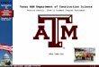 Texas  A&M  Department of Construction  Science
