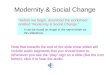 Modernity & Social Change