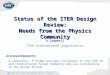 Status of the ITER Design Review: Needs from the Physics Community