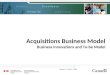 Acquisitions Business Model Business Innovations and To-be Model