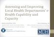 Assessing and Improving  Local Health Departments’ e-Health Capability and Capacity