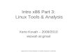 Intro x86 Part 3:  Linux Tools & Analysis