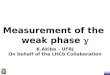 Measurement of the  weak phase  γ