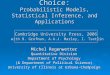 Behavioral Social Choice: Probabilistic Models, Statistical Inference, and Applications